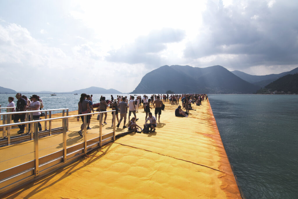 Planning multimodal access and crowd-flow management for a high-intensity, temporary floating walkway