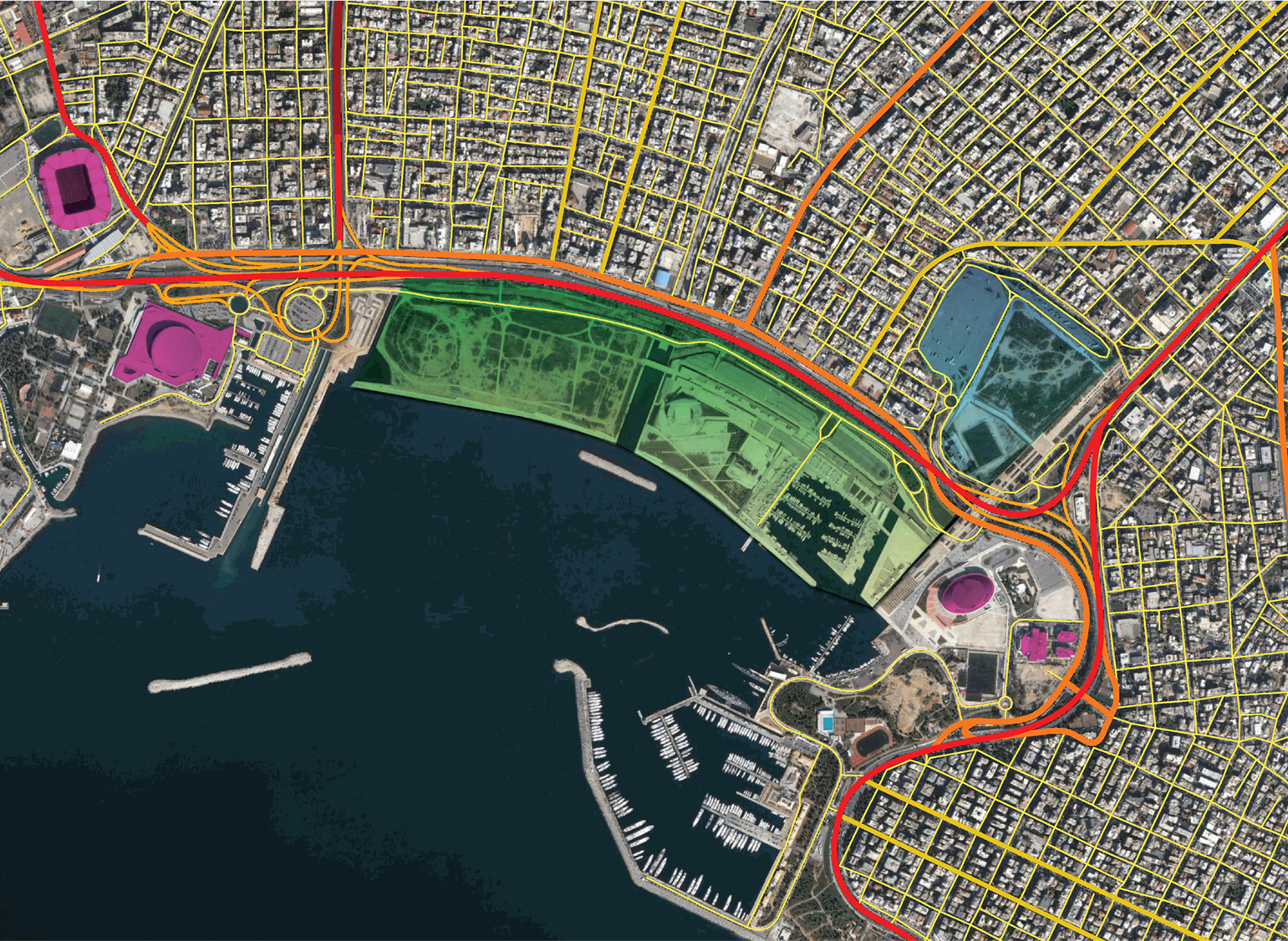 Systematica-Athens Waterfront Regeneration-Main Road Network