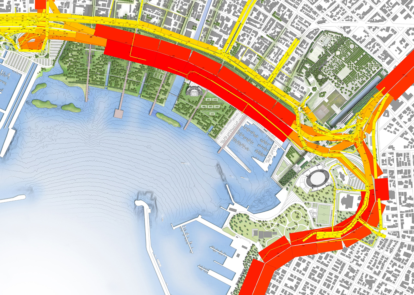 Systematica-Athens Waterfront Regeneration-Vehicular Traffic Flow