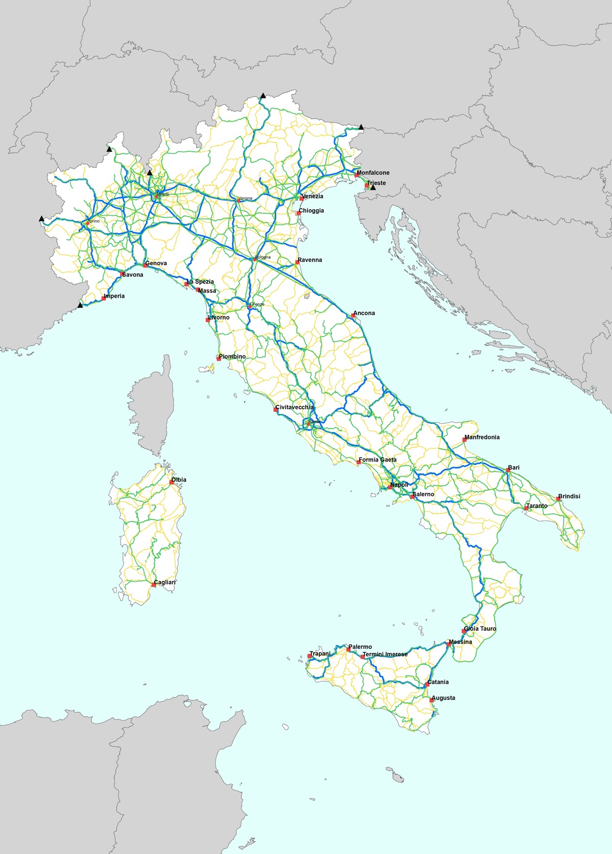 Systematica-Sea Motorways Program-Current Road Network