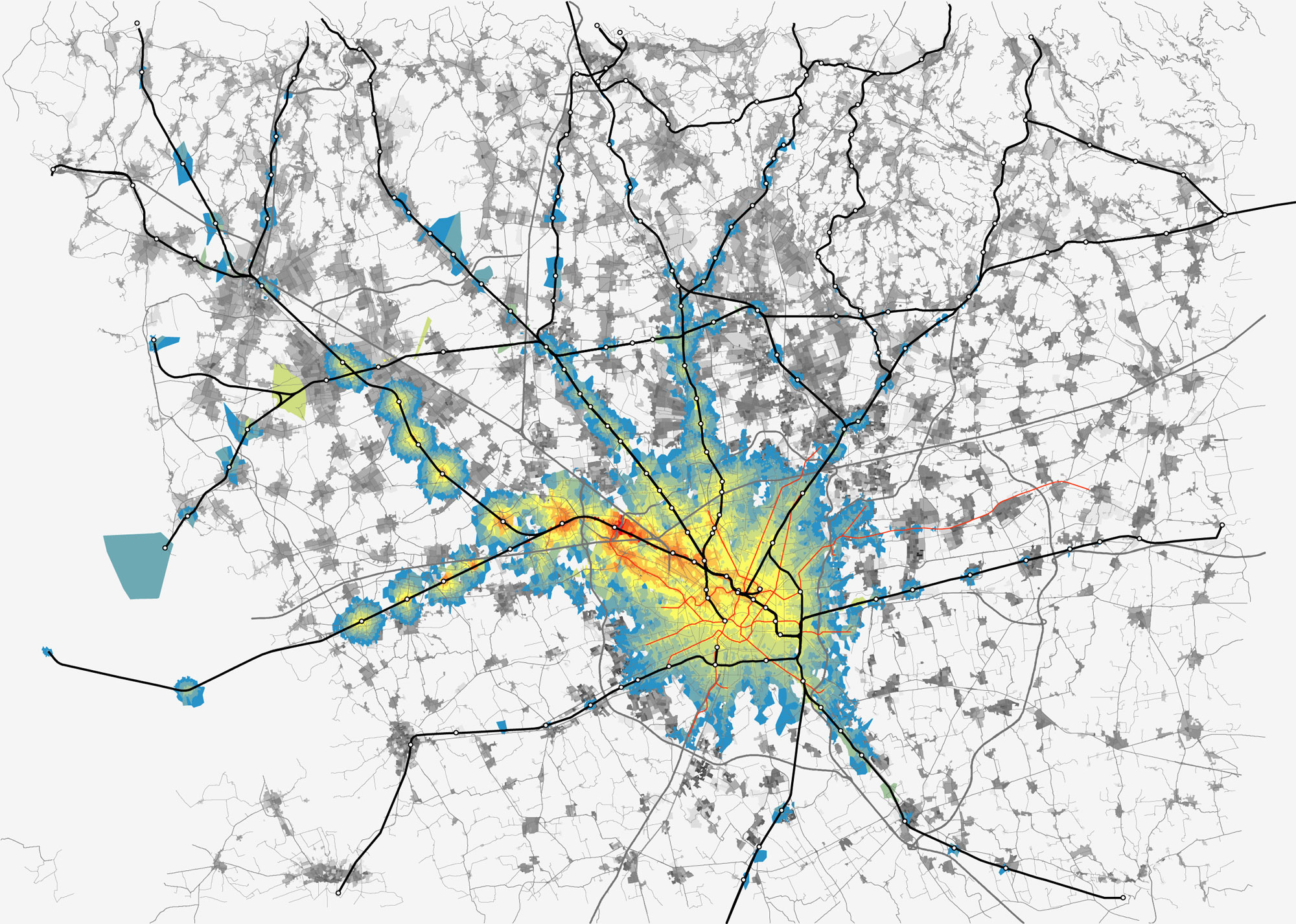 MIND- Milan Innovation District, Isochronal Analysis via Public Transport