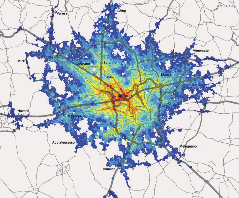 MIND- Milan Innovation District, Isochronal Analysis by Private Car