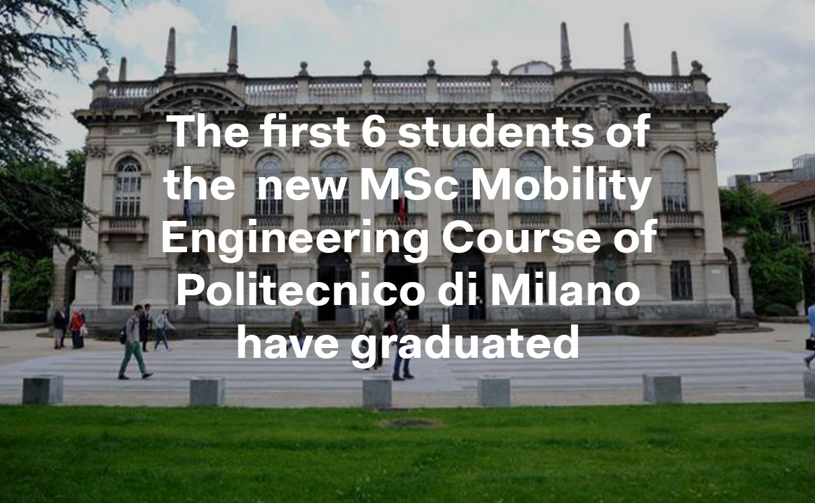 The first 6 students of the new MSc Mobility Engineering Course of ...